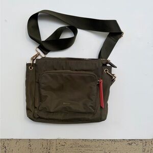 Messi Dark Green Shoulder Bag with red accent